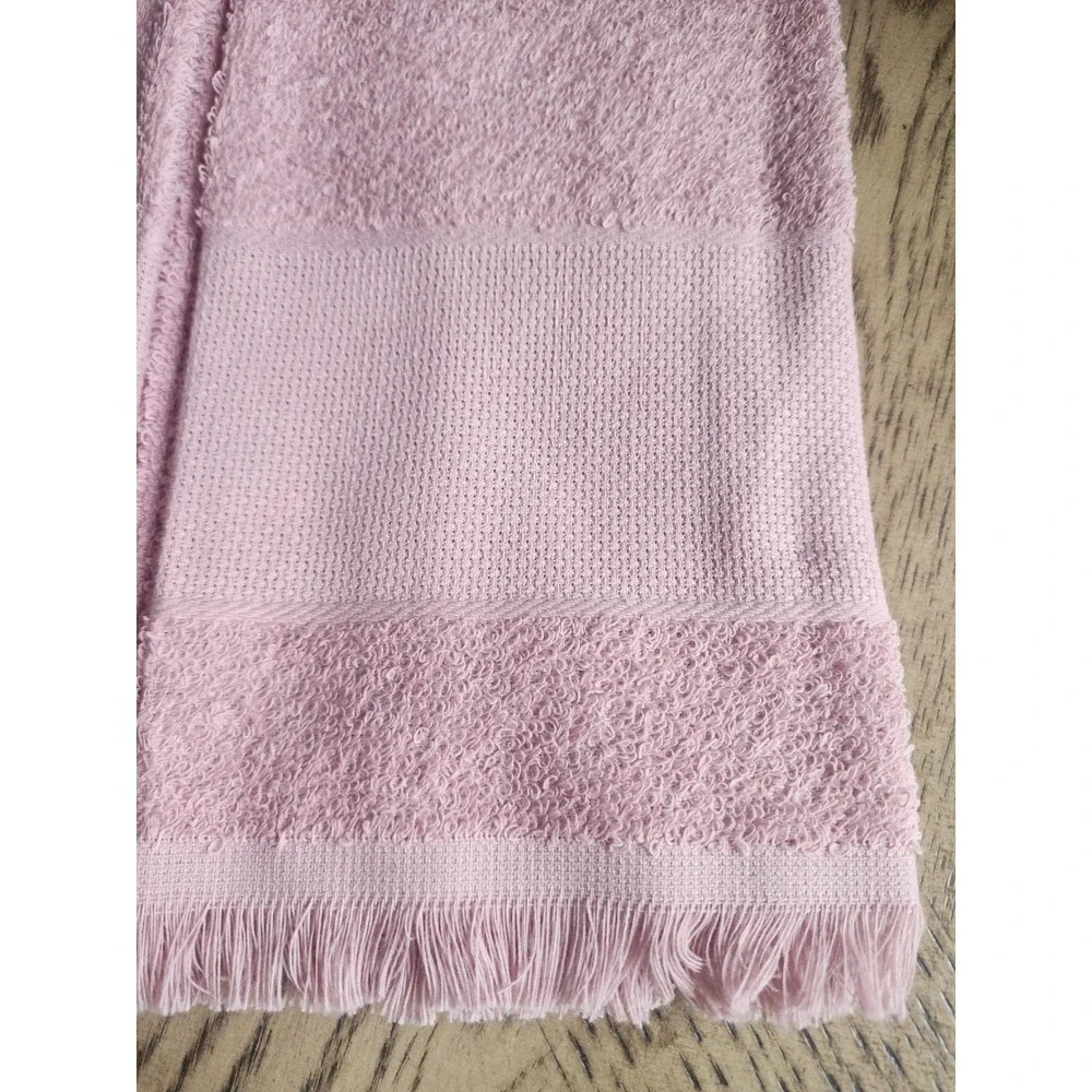 Charles Craft Towel Hand Towel Pink Rose Cross Stitch 100% Cotton New Embroidery